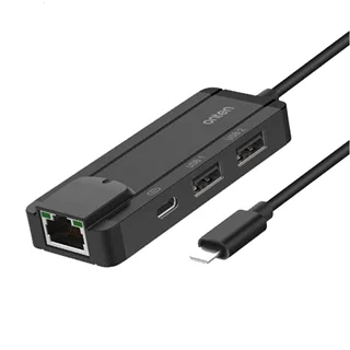 تبدیل لایتنینگ به USB 3.0 و RJ45 و لایتنینگ اونتن مدل 75002