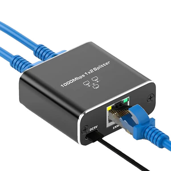 اسپلیتر شبکه RJ45 یک به دو با سرعت 1000 مگابیت بر ثانیه