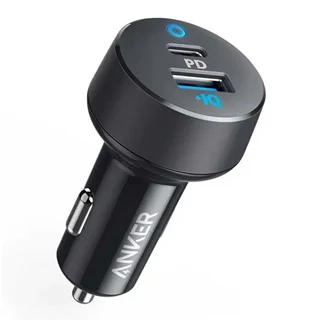 شارژر فندکی 35W انکر مدل PowerDrive PD+ II A2732 با 1 خروجی USB-A و 1 خروجی USB-C