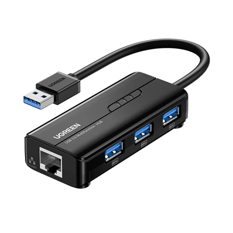 هاب USB 3.0 یوگرین مدل 20265 با 3 پورت US 3.0 و LAN1000