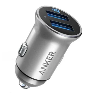 شارژر فندکی 24W انکر مدل PowerDrive 2 Alloy A2727 با 2 خروجی USB-A