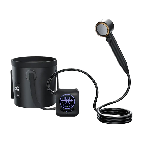 دوش مسافرتی شارژی مخزن‌ دار گرین لاین مدل Camping Shower with Intelligent Digital Display