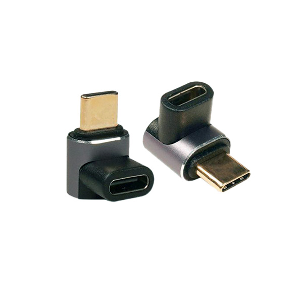 تبدیل Type-C نر به Type-C ماده 90 درجه (کبرایی) کی نت مدل K-AUCMF4902 با رزولوشن 4K