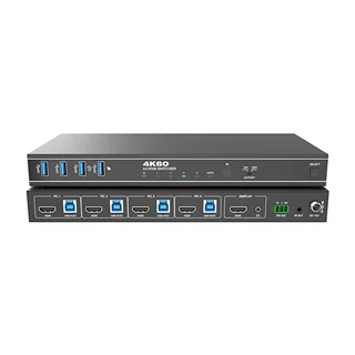 کی وی ام سوئیچ 4 پورت HDMI 2.0/USB 3.0 فرانت مدل FN-K3H41 با رزولوشن 4K@60 به همراه ریموت + RS232