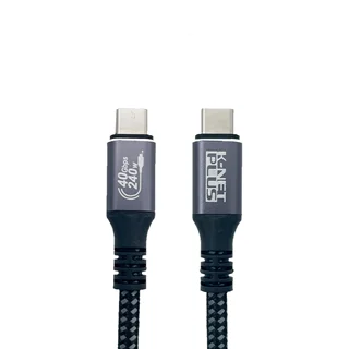 کابل تایپ سی انتقال تصویر Ver 4.0 کی نت پلاس مدل KP-CUCM4010 سرعت انتقال 40Gb/s طول 1 متر