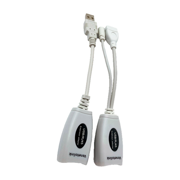 مبدل افزایش طول USB 2.0 تحت شبکه ونتولینک پاور دار طول 45 متر