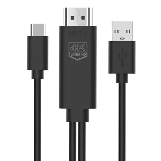 کابل تبدیل Type-C به HDMI اونتن مدل UC505 طول 1.8 متر با کابل تامین برق 1.2 متری