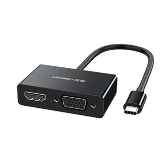تبدیل Type-C به HDMI و VGA یوگرین 50251 مدل MM123