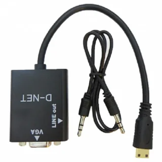 تبدیل mini HDMI به VGA همراه با صدا دی نت