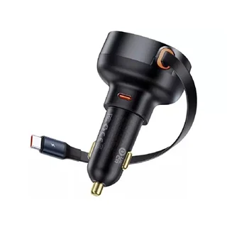 شارژر فندکی تایپ سی 60 وات باسئوس مدل C00057802111-01 با قابلیت شارژ سریع