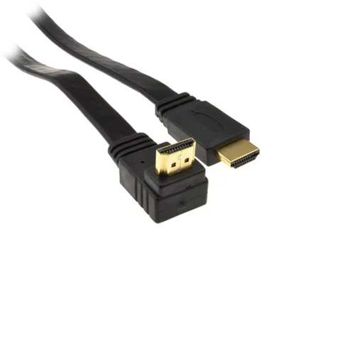 کابل HDMI فلت یک سر 90 درجه طول 30 سانتی متر
