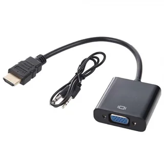 تبدیل HDMI به VGA سیم دار 20cm با خروجی صدا