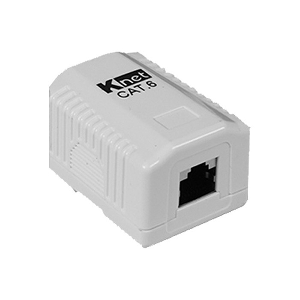 کیستون شبکه روکار تک پورت Cat6 کی نت مدل K-NBSC6S102