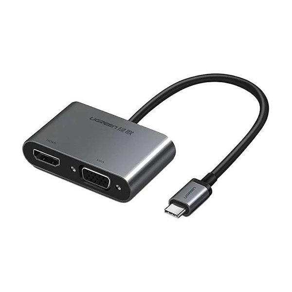تبدیل Type-C به HDMI و VGA یوگرین مدل CM162-50505 با رزولوشن 1080p