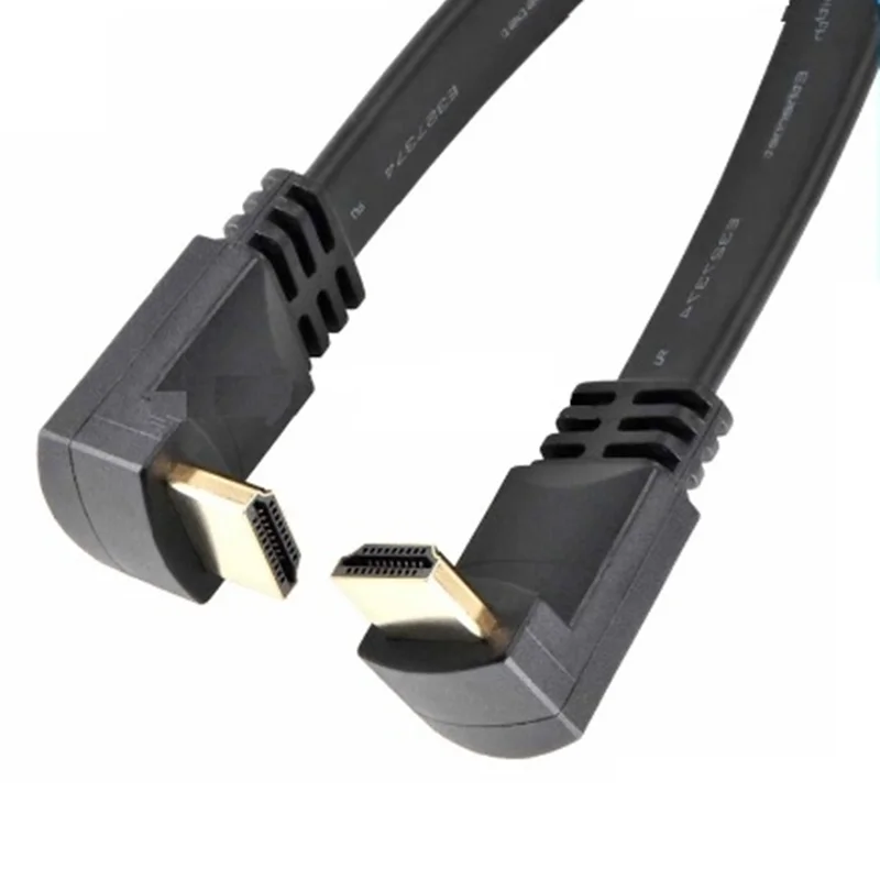 کابل HDMI فلت دو سر 90 درجه طول 30 سانتی متر