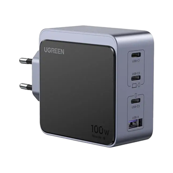 شارژر دیواری 100 وات یوگرین مدل X565-35043 با 1 خروجی USB-A و 3 خروجی USB-C