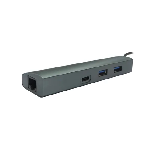 هاب USB3.1 Type-C سه پورت و کارت شبکه اکسترنال فرانت مدل FN-UCE200