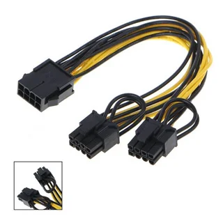 تبدیل 8 پین برق پاور به دو تا 2+6 پین نر VGA