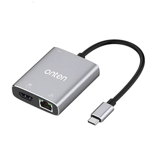 تبدیل Type-C به HDMI و شبکه اونتن مدل OTN-91188