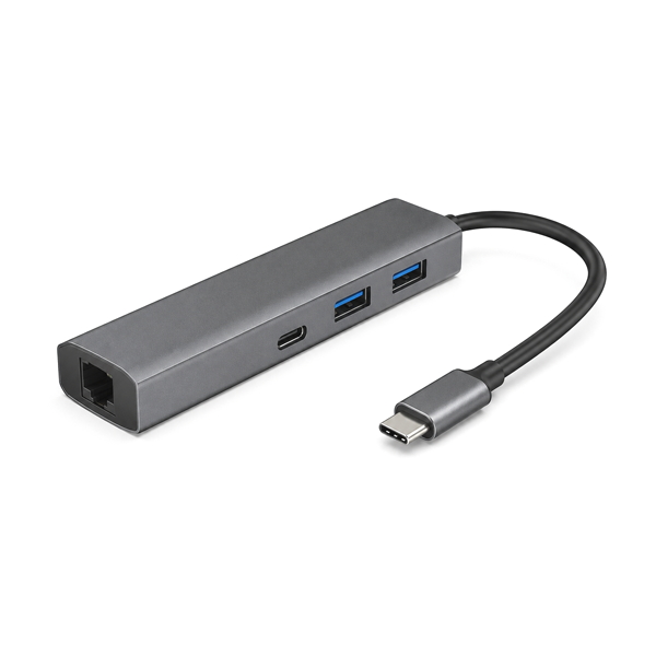 هاب 3 پورت Type-C فرانت مدل FN-UCE200 با 2 پورت USB/A 3.0 و 1 پورت LAN