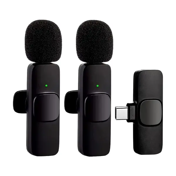 میکروفون یقه ای بی سیم مدل K9 Dual Type-C دو کاربره