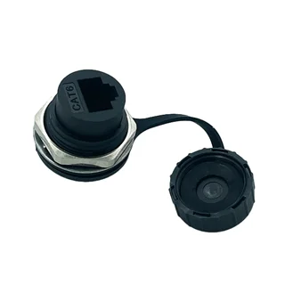 مبدل افزایش طول شبکه CAT6 پنلی گرد فلزی درپوش دار