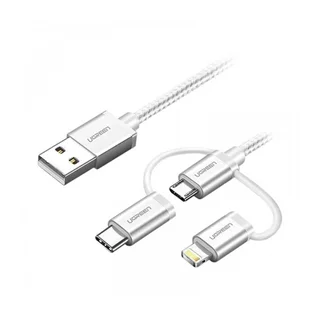 کابل تبدیل USB به Iphone Lightning و Type C و Micro USB یوگرین مدل 80825-US186