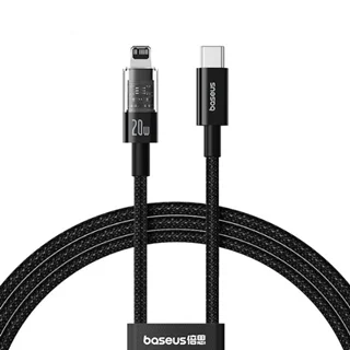 کابل تبدیل تایپ C به لایتنینگ باسئوس مدل P10373001111-00 طول 1 متر با قابلیت فست شارژ