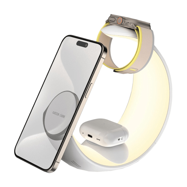 شارژر وایرلس گرین لاین مدل Moon Charge 4 in 1 Magnetic