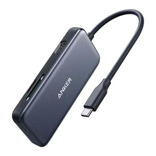 هاب USB-C پنج پورت انکر مدل PowerExpand A8334 با 2 پورت USB3.0 و پورت HDMI و درگاه حافظه