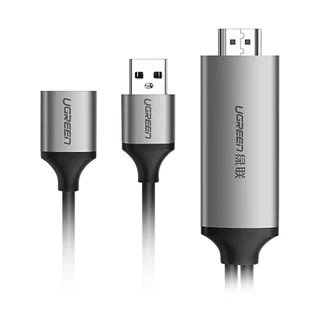 کابل تبدیل USB به HDMI همراه پورت تقویت کننده یوگرین مدل 50291-CM151