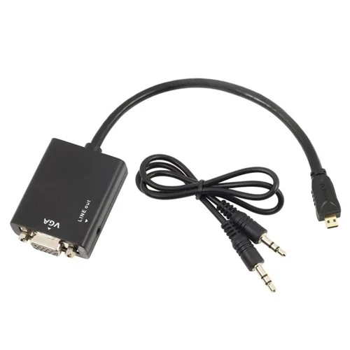 تبدیل Micro HDMI به VGA همراه با کابل خروجی صدا