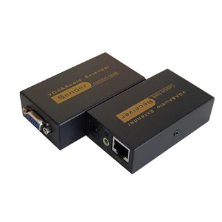 افزایش طول VGA بر روی کابل شبکه با خروجی صدا تا 100 متر وی نت مدل VE-100