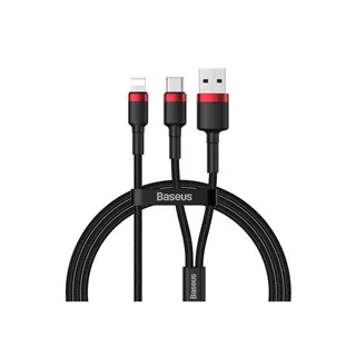کابل تبدیل USB/USB-C به لایتنینگ باسئوس مدل CATKLF-EL91 طول 1.2 متر