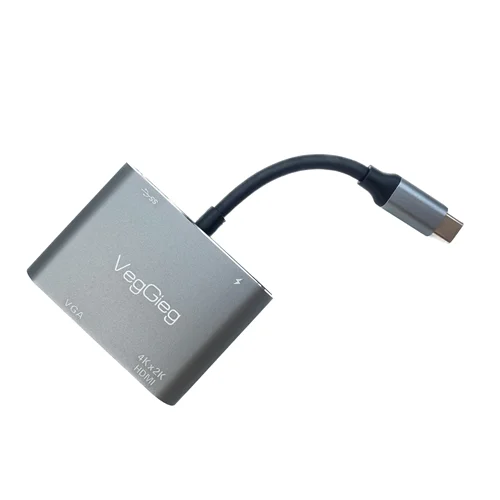 مبدل چهار پورت USB-C به HDMI / VGA / USB3.0 / PD وگیگ مدل V-TC04H